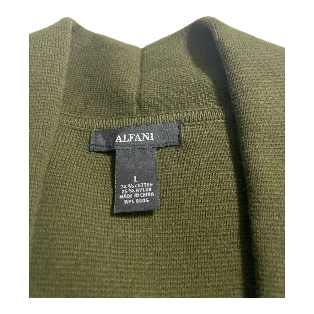 ALFANI Bell-Sleeve Collared Cardigan Women's Size L - Image 8