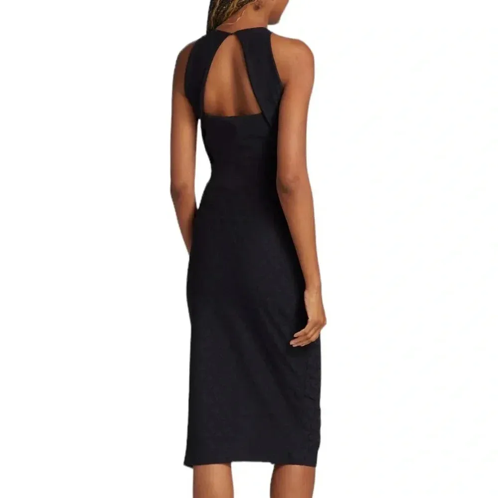 Chiara Boni La Petite Robe Rocca Textured Paneled Midi Dress Black Size L NWT - Image 17