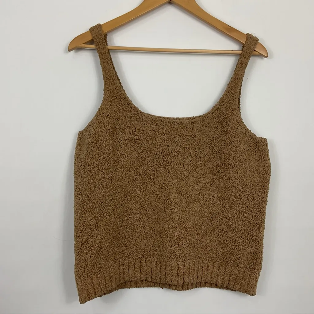 Skims Fuzzy Sherpa Teddy Tank Top‎ Size 4X/5X - Image 2