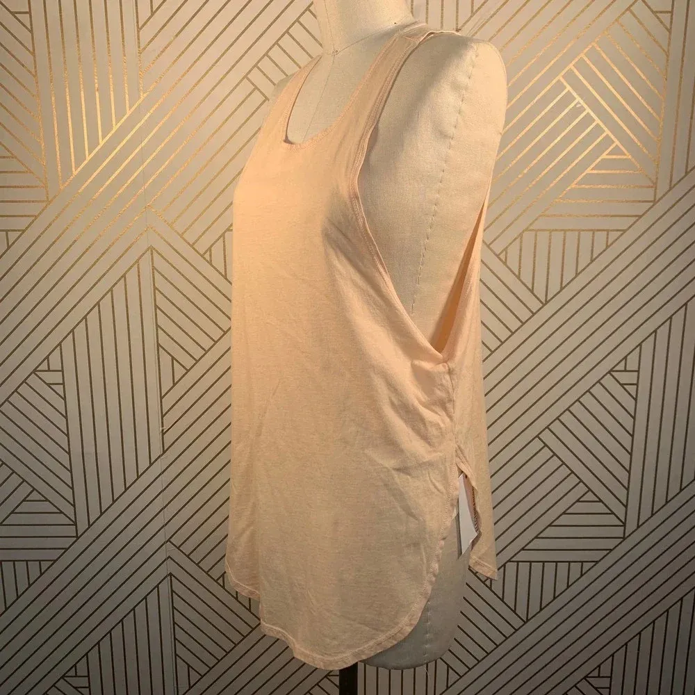 Electric & Rose‎ Peach Orange Side Slit Tank Top Size L - Image 4