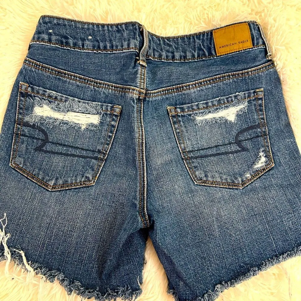 AE Baggy Super distressed no stretch denim shorts - Image 2