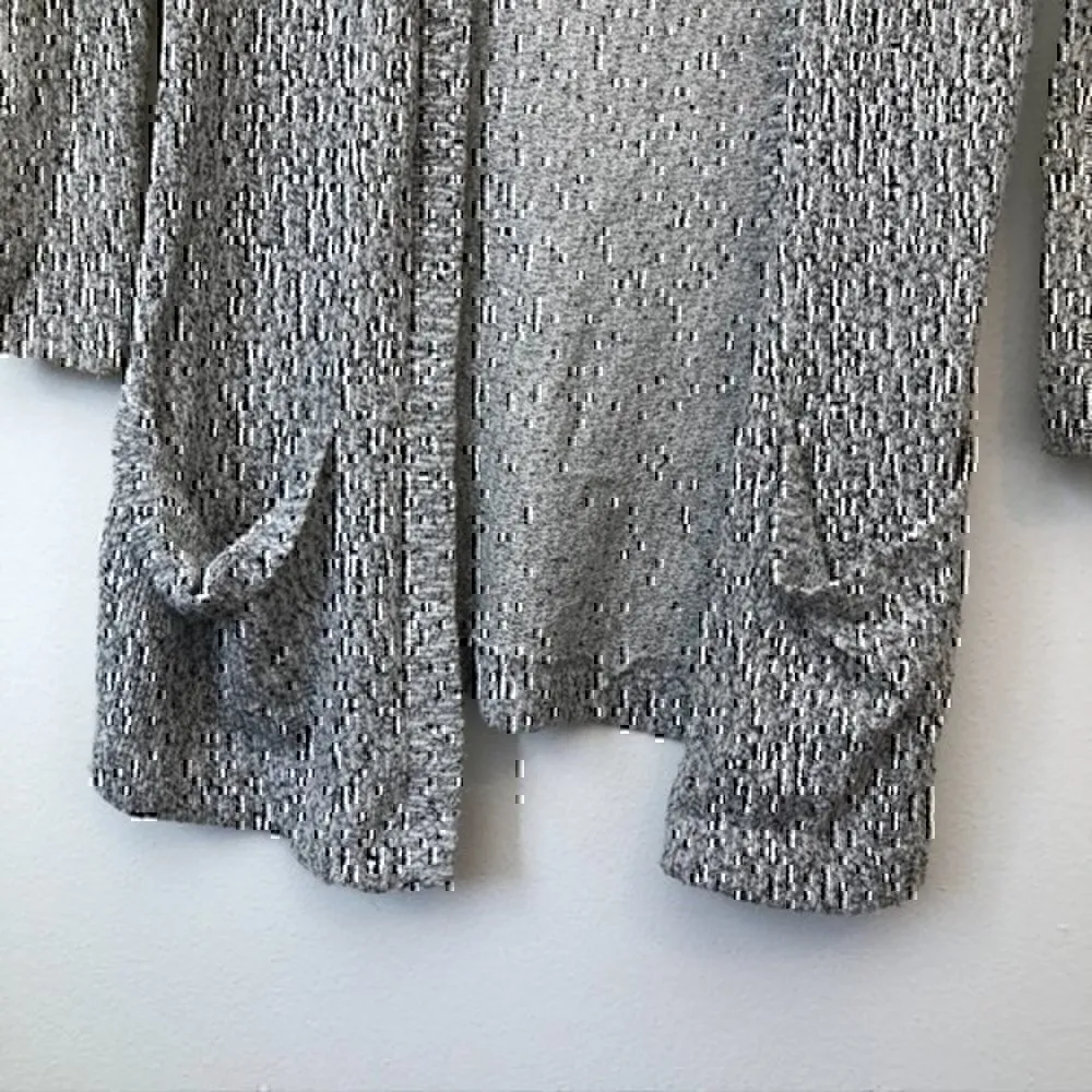 SPARKLE FADE URBAN OUTFITTERS White Black Open Marled Knit Cardigan Sweater XS - Image 8