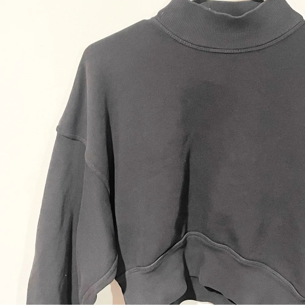 Spiritual Gangster Size XS Black Mock Neck Long Sleeve Sweatshirt Pullover Top - Image 2