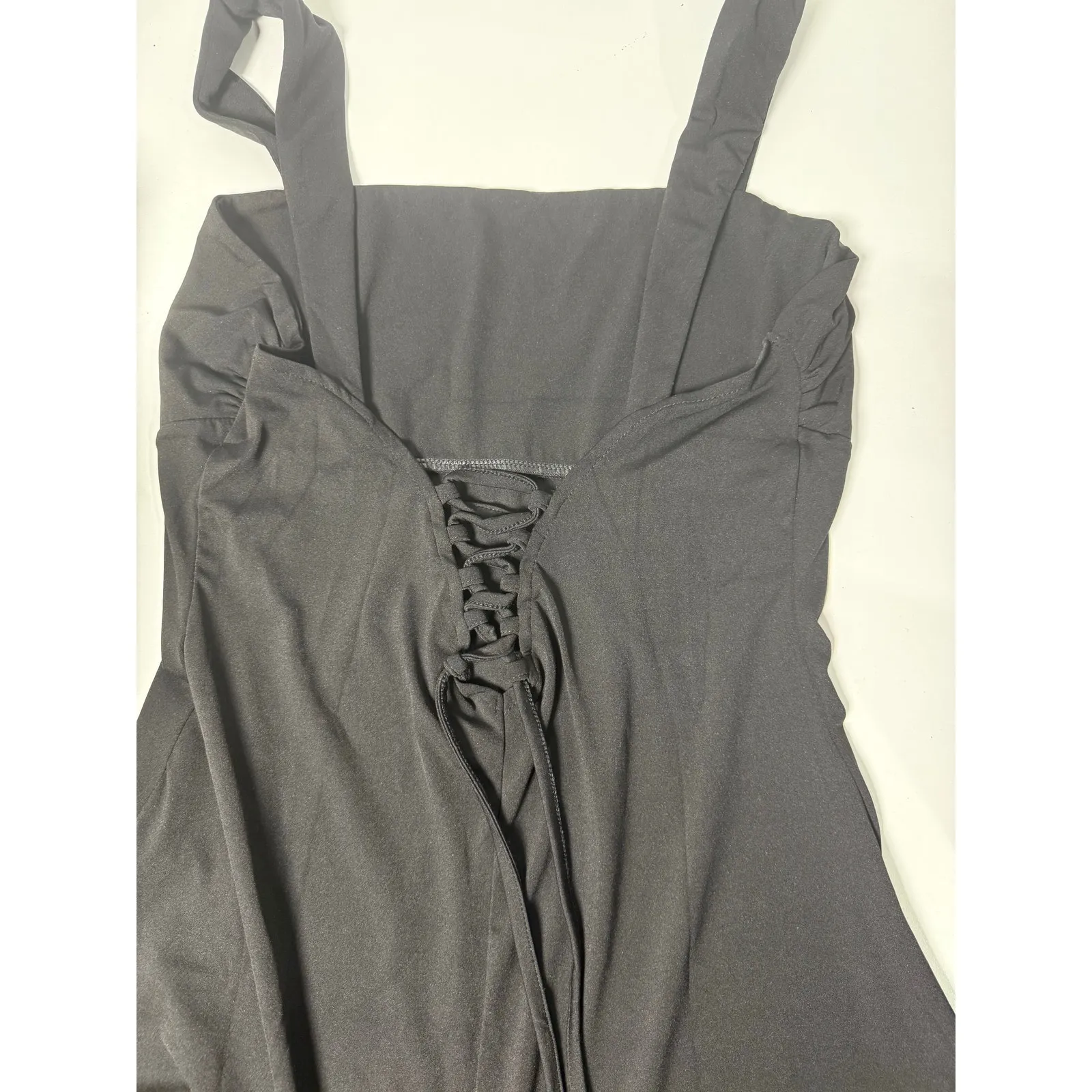 Fisoew Women's Sexy Backless Dress Summer Bodycon Tank Sleeveless Open Back Size L - Image 4