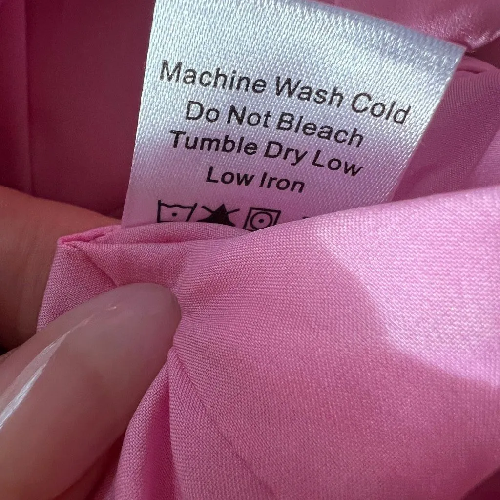 Tuckernuck Cerise Blossom Jacquard Jacket Pink Floral Zip Front Size 10 - Image 9