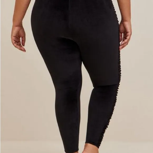 TORRID Signature Waist Ruched Velour Side Legging size 2 18-20 - Image 8