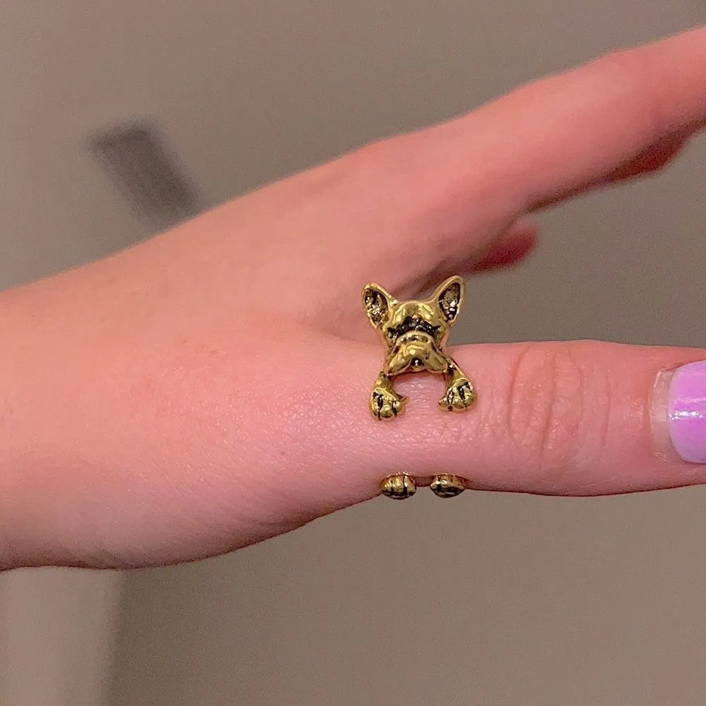 😍🥰 Super Adorable Dog 🐶 gold tone ring 💍 ❤️ - Image 5