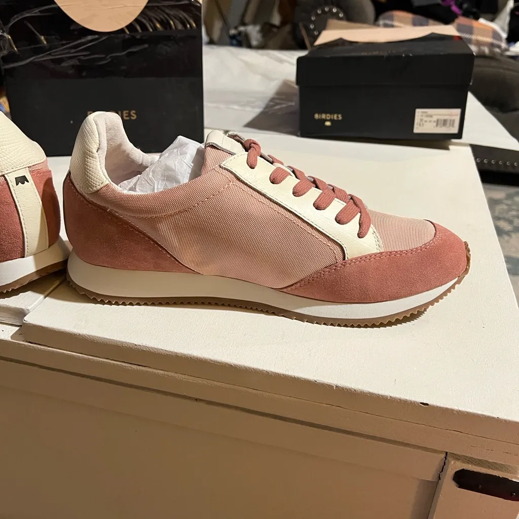 Birdies The Roadrunner sneakers size 12 Rosette pink and cream - Image 5