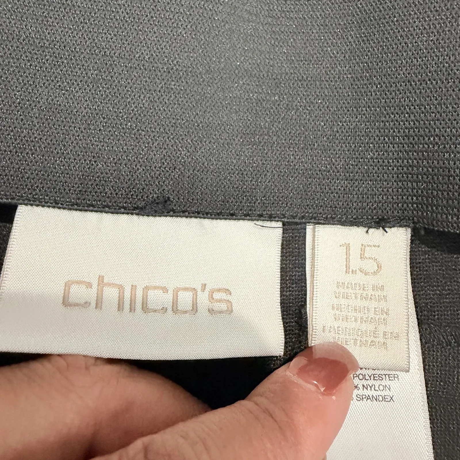 Chico's The Lindy Straight Leg Pants Basic Side Zip Gray Size 10 Chico's 1.5 - Image 3
