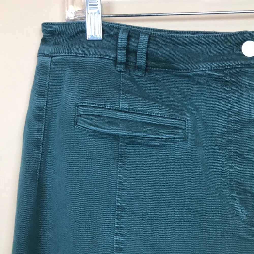 Maeve Anthropologie Women’s Wide Leg Green Denim Jeans - Image 4