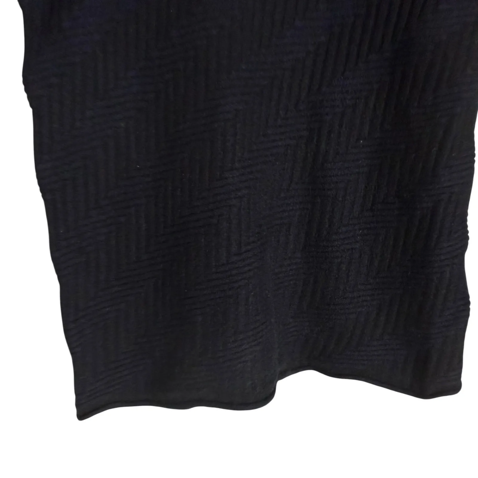 Giorgio Armani Navy Blue Cashmere Silk Ribbed Knit Long Sleeve V-Neck Sweater XS - Image 6