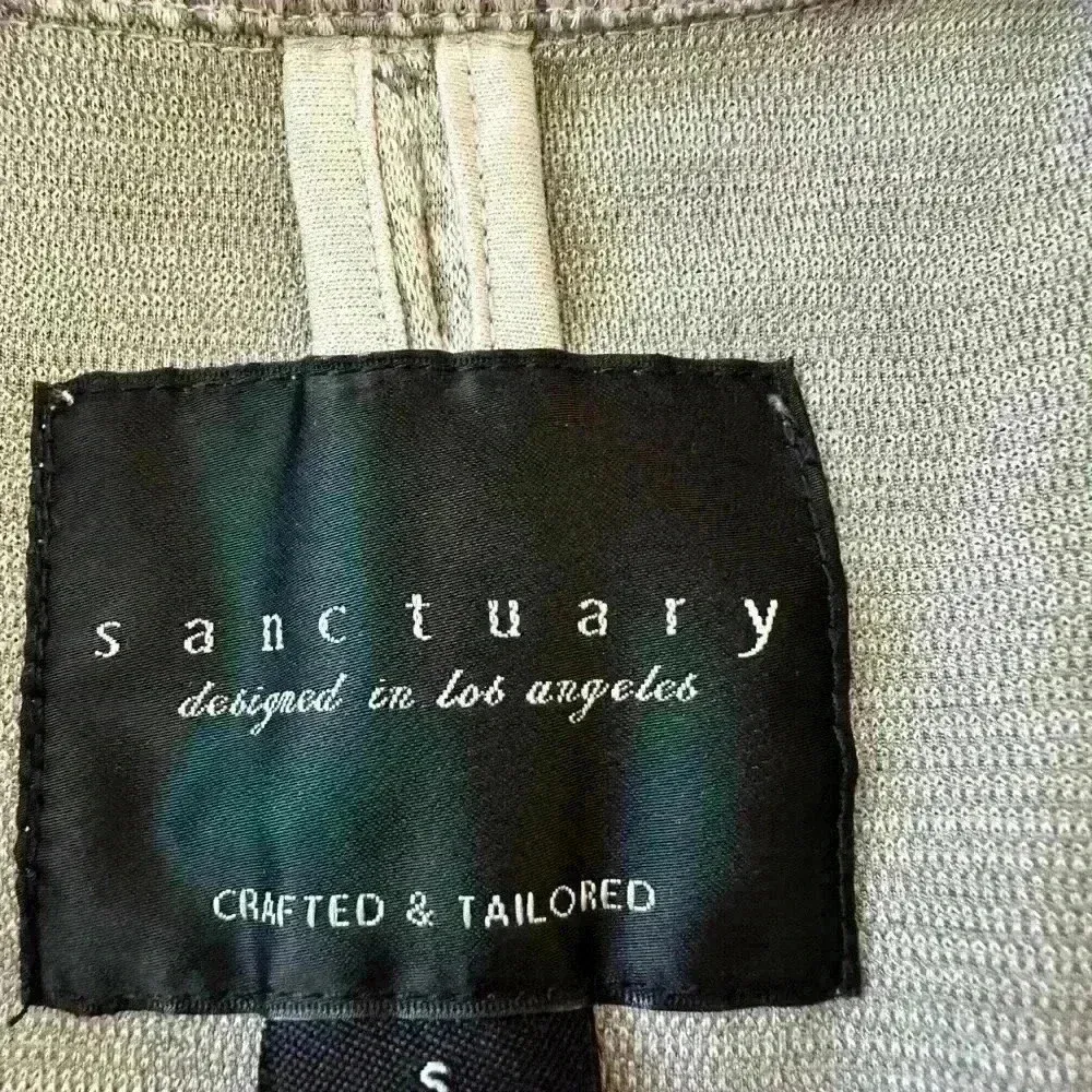 Sanctuary Plaid Longline Blazer Coat Women’s Size Small | Gray Checkered Jacket - Image 4