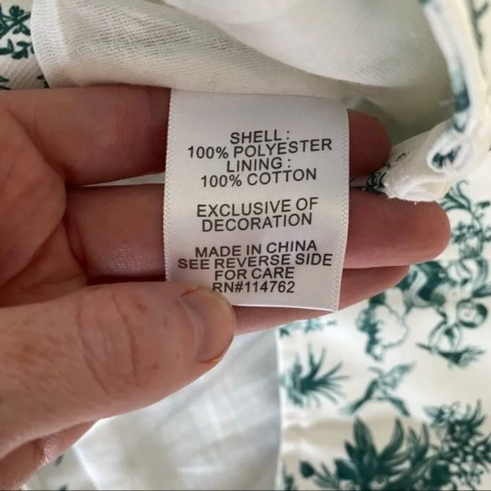 Licorne Sans Corne Estrella Corset in White & Green Floral Size M - Image 5