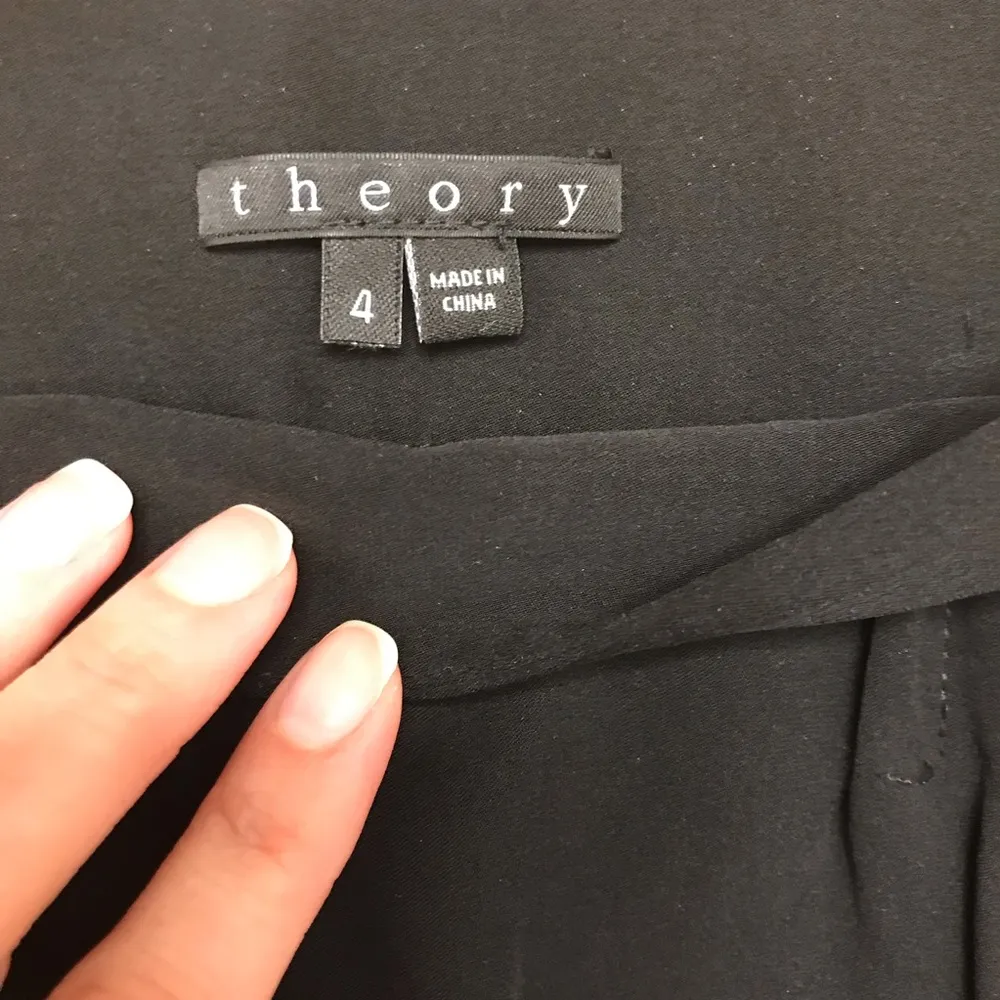 Theory silk black skirt 4 Dabney miniskirt with pockets staple basic capsule - Image 6