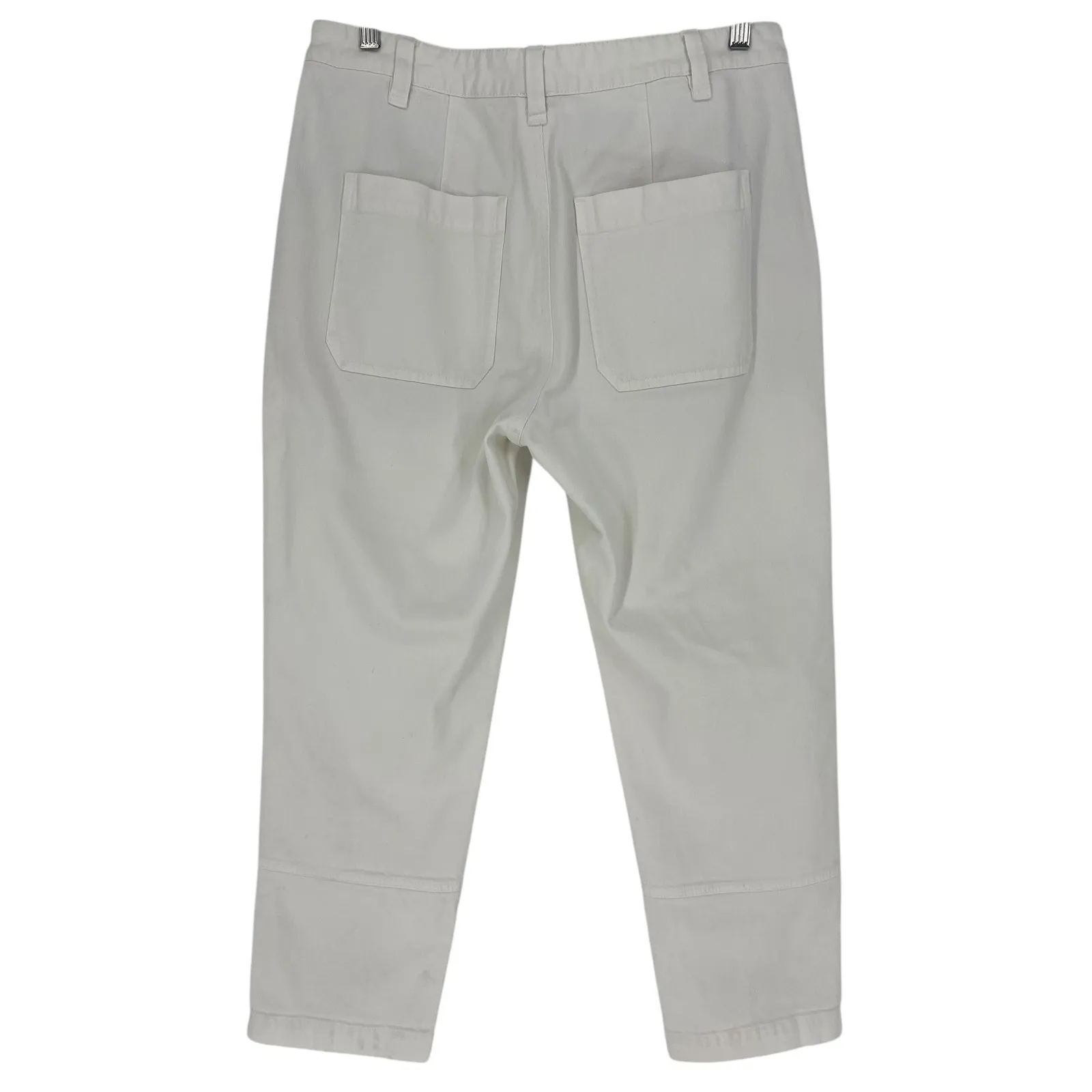 Brunello Cucinelli White Patch Pocket Utility Cotton Pants - Image 9