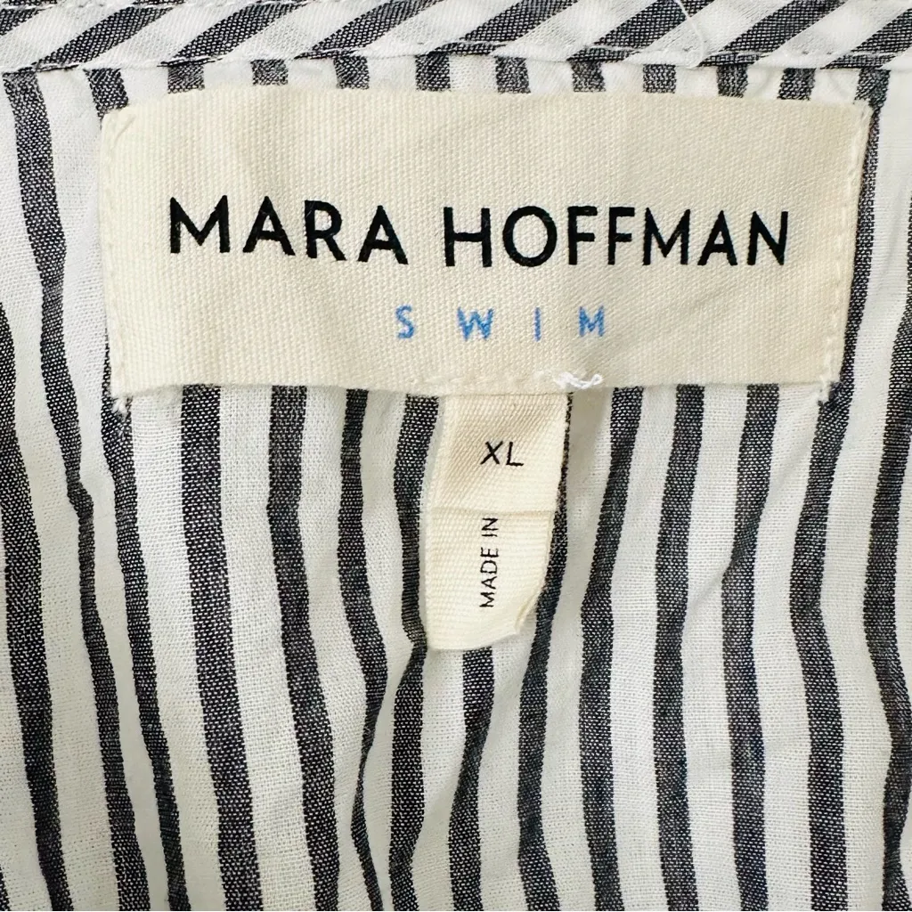 NEW! Mara Hoffman Swim Thora Striped Maxi Dress Wrap Tie Button Front Size XL - Image 9