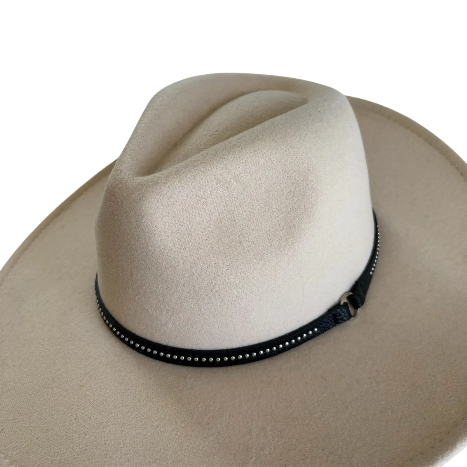 Lulus What a Stud Bone Wide Brim Hat Trendy Felt Women’s One Size NWT - Image 3