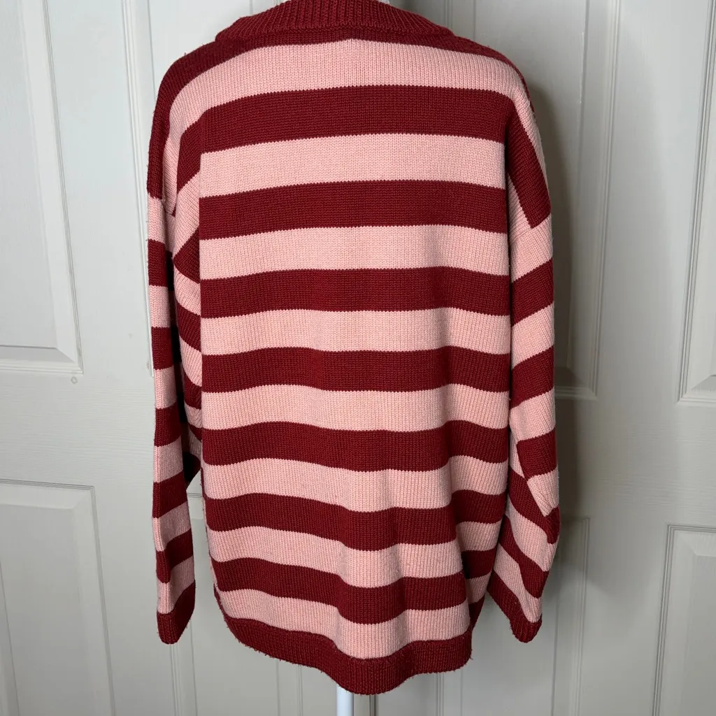 EQUIPMENT
Brittan Wool Sweater In Syrah Red And pink jumper size m
B-1 - Image 8