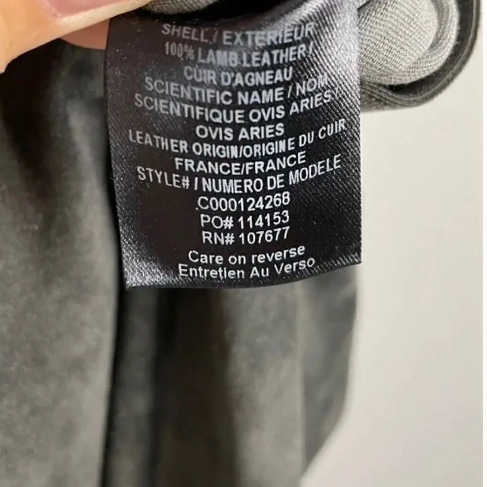 𝅺alice + Olivia Suede Front Zip Leggings in Charcoal Gray Size 4 - Image 5