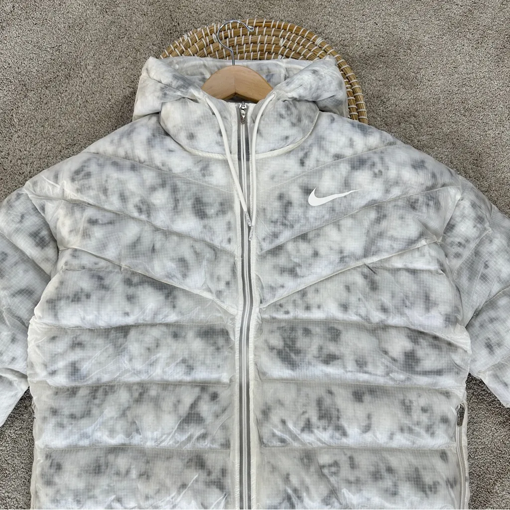 Nike Sportswear Women’s Marble Eco Down Long Parka Jacket Full Zip Outdoor L - Image 4