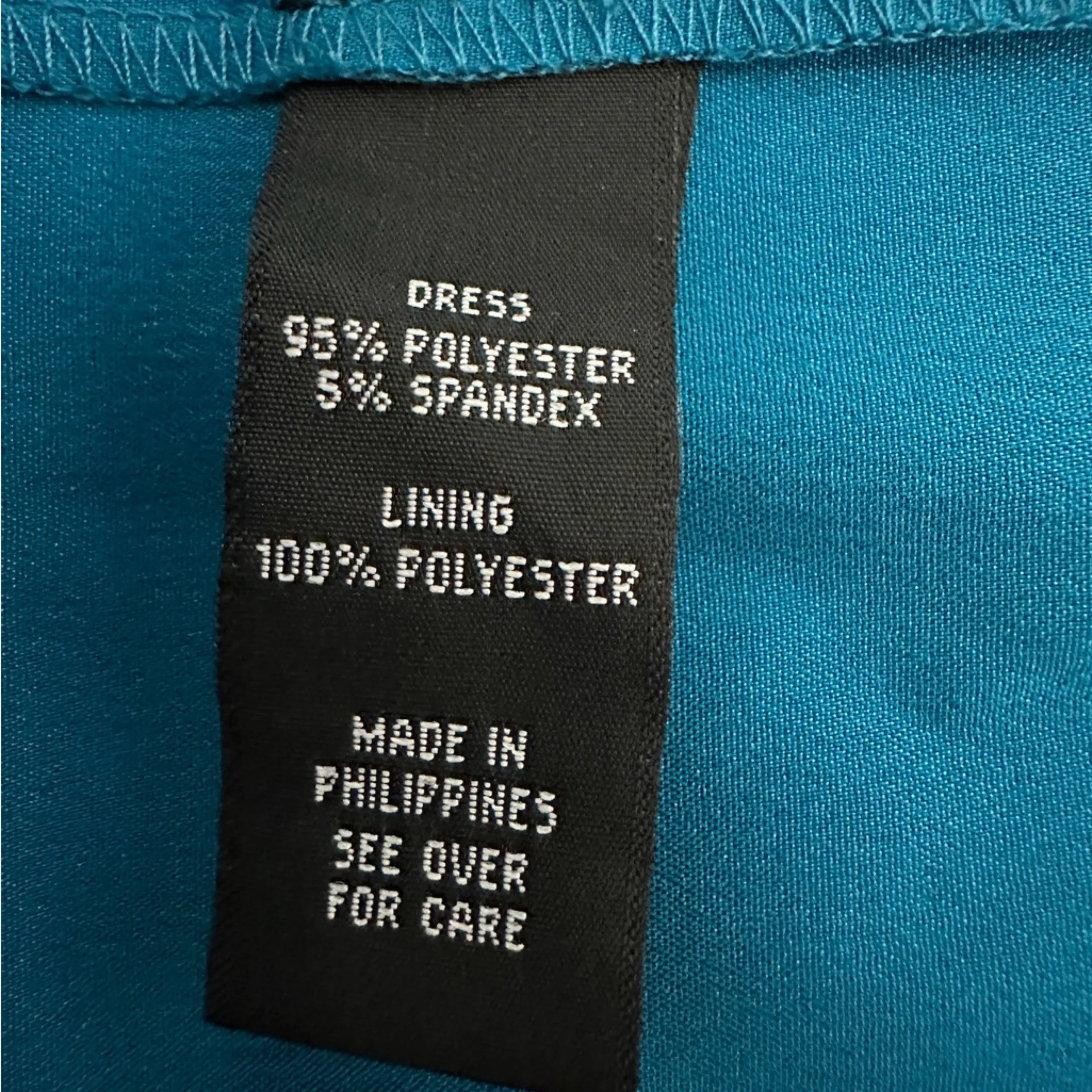 NWT A. Byer Satin Teal Cocktail Dress Pleated Bodice Size 3 | Y2K Deadstock Prom - Image 7