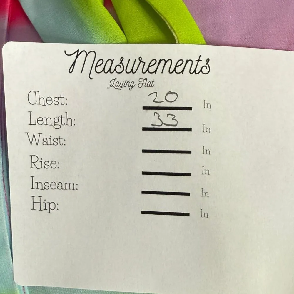 Colorful Rainbow Stripe Tunic Surf Resort Beach Sheer CoverUp M Pastel Colorful Pink Size M - Image 9