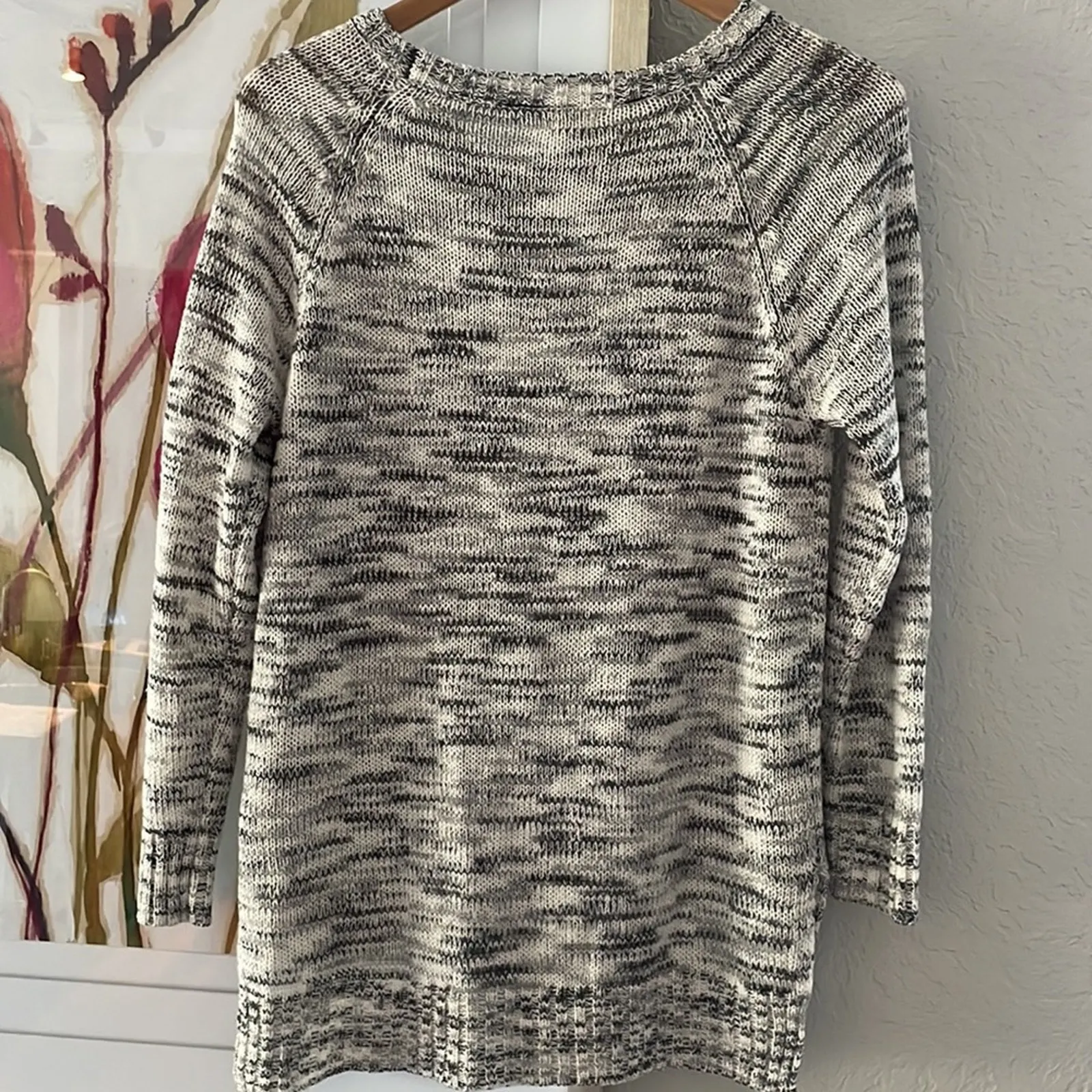 Eyeshadow Gothic Black Cross Gray Sweater Goth Halloween Witchy Graveyard - Image 5