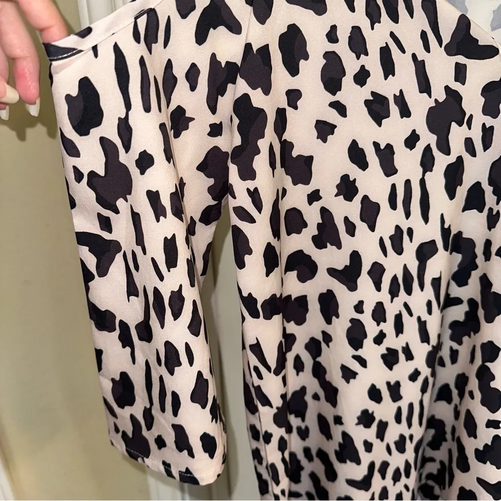 Made with Love dress women XS cold shoulder, wild print Black - Image 6