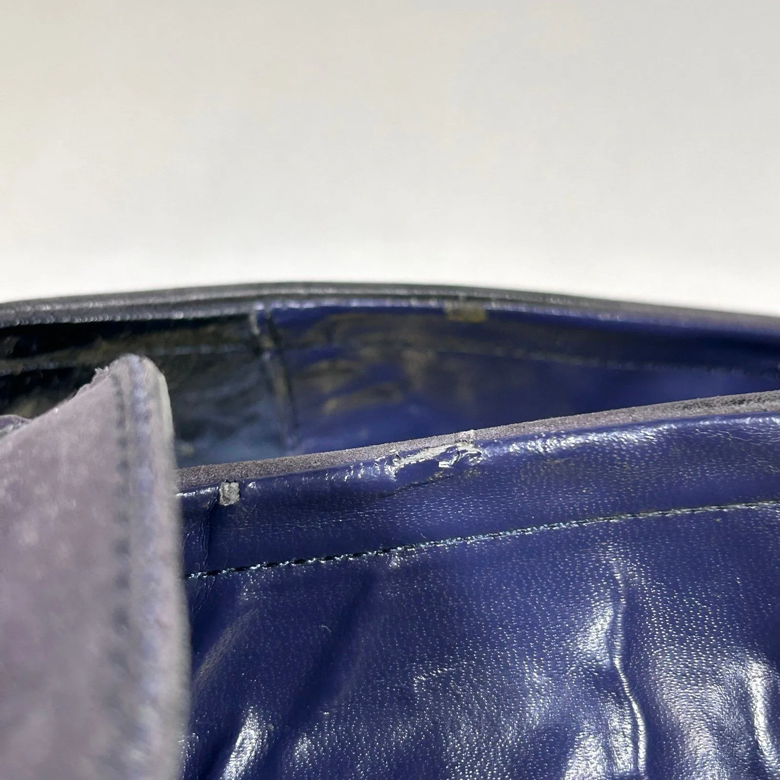 Lauren Ralph‎ Lauren Suede Slip on Loafers Womens 7 Blue - Image 7