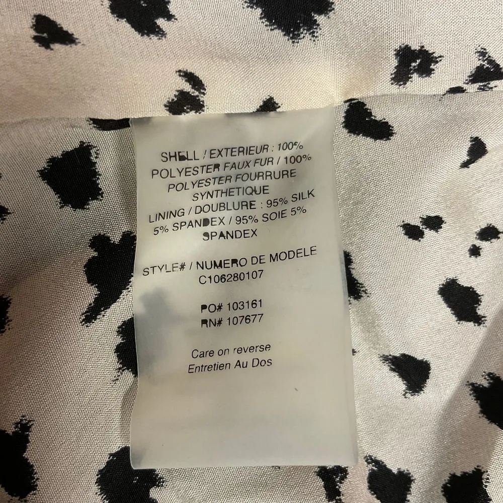 Alice‎ + Olivia Faux Fur Shawl Collar Long Vest Dark Gray Size S Warm Cozy Lined - Image 13