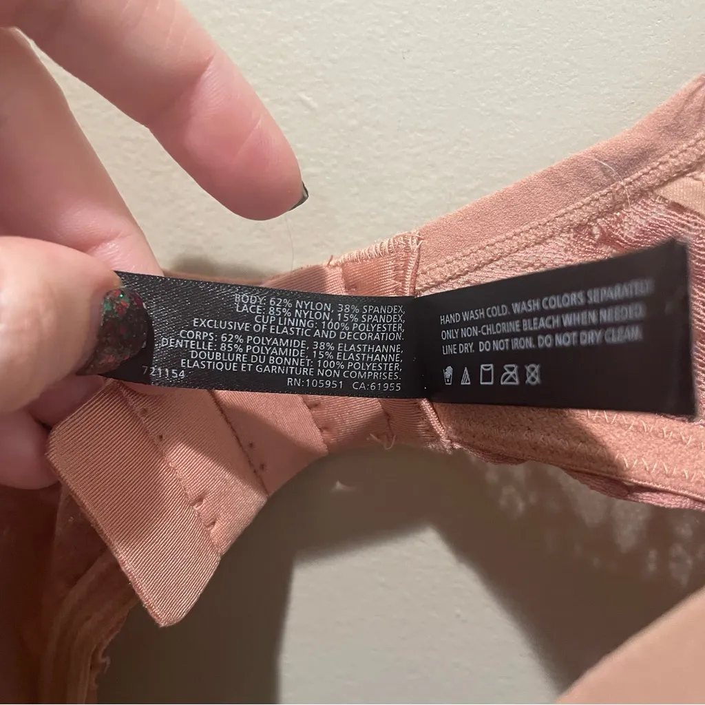 Natori Lace Molded Cup Bra Brown Tan Womens Size 34D Adjustable Straps - Image 6