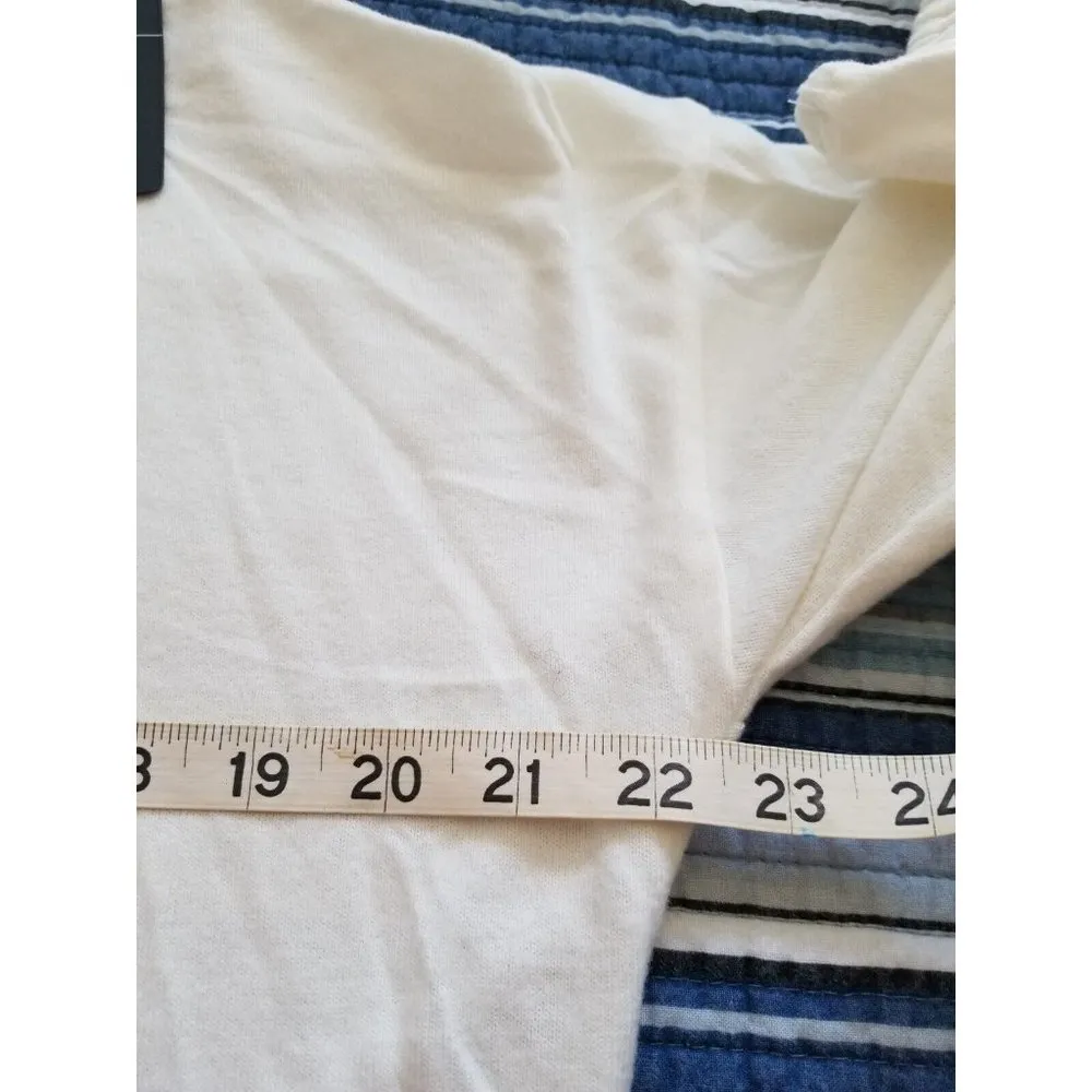 Gibson Look Ivory Soft Knit Mock Neck Long Balloon Sleeve Sweater Womens Size M - Image 4