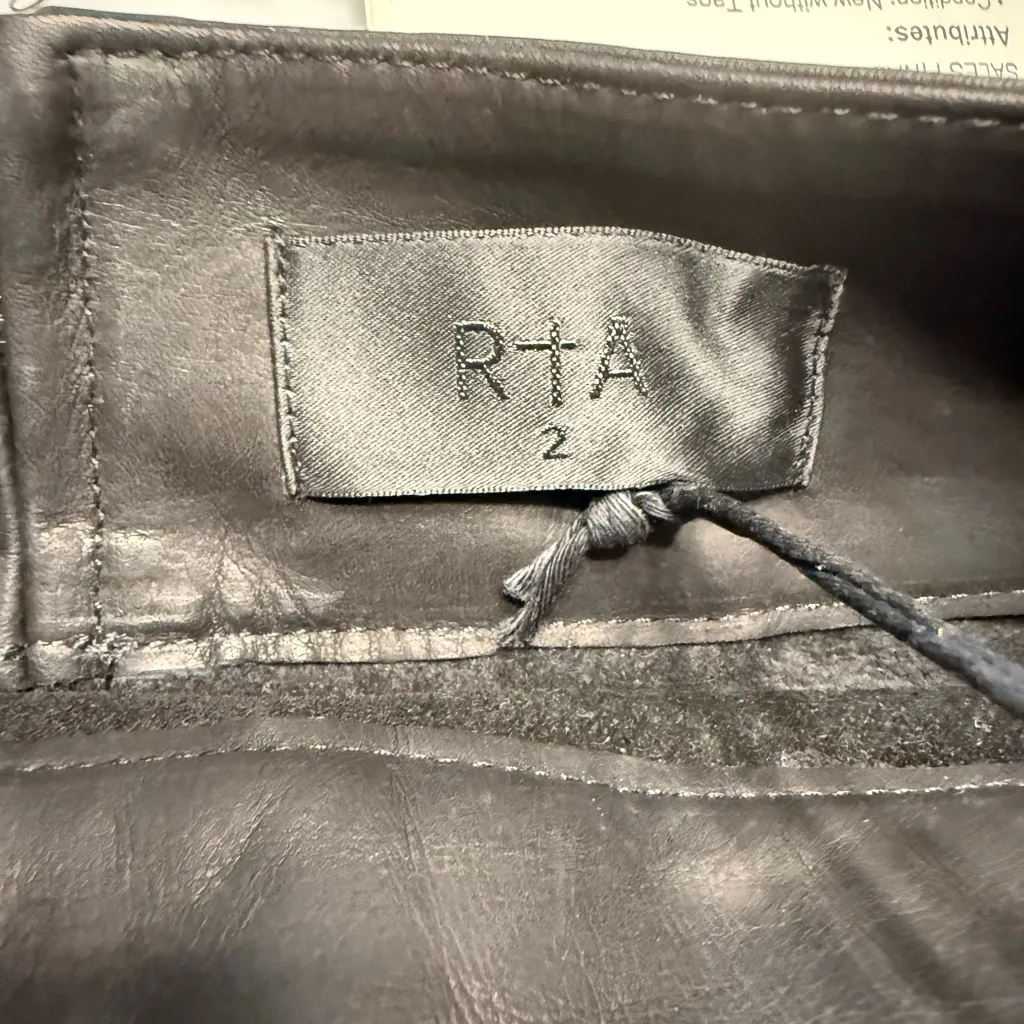 NWT RtA Doris Black Real Leather Hi - Image 2