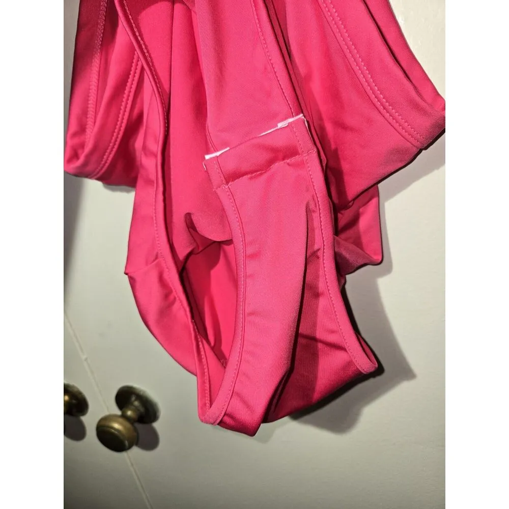 Ekaliy Women's Hot Pink Sleeveless Cutout‎ Bodysuit Size Small - Image 6