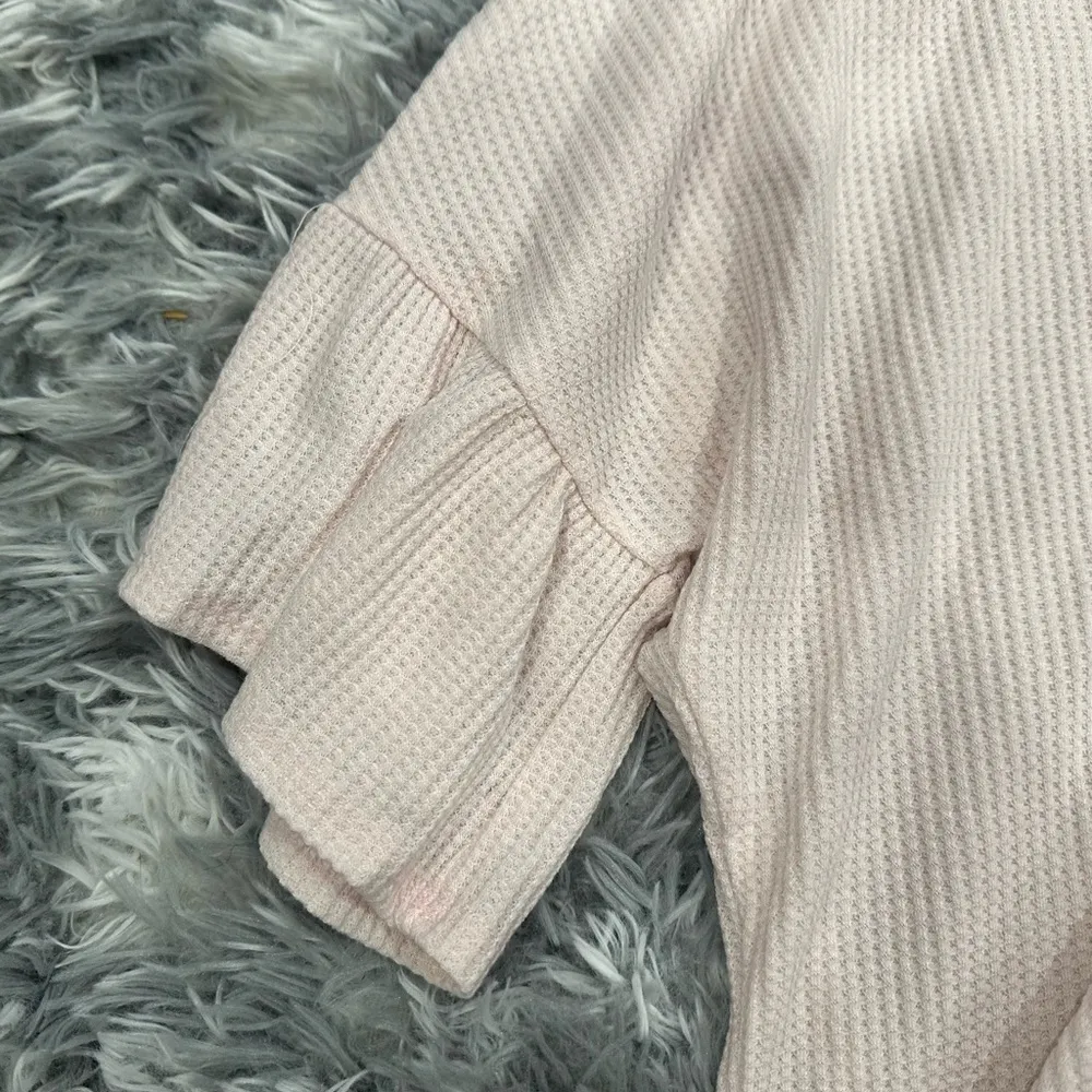 Altar'd State Waffle Knit Tie Front Button Up Shirt - Image 3