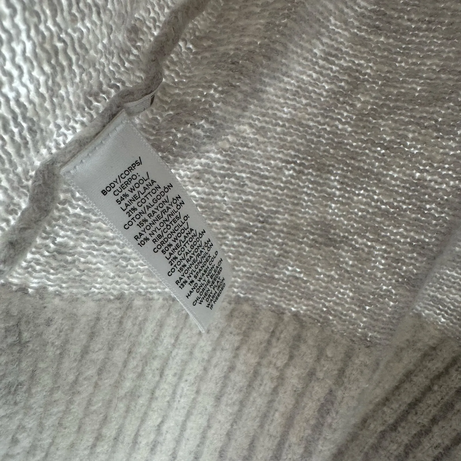 Lou & grey  Size L Long-Sleeved‎ Turtleneck Pullover Sweater Gray Warm Wool - Image 4