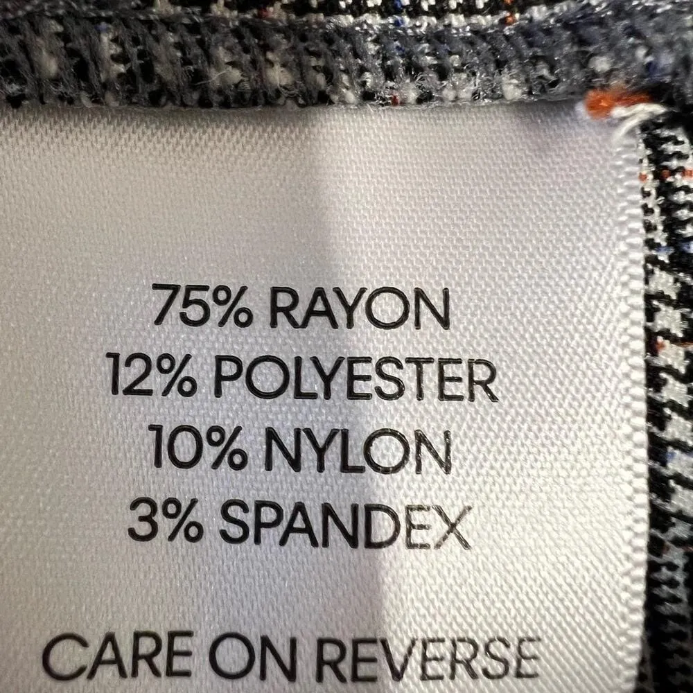 Tommy Hilfiger Plaid Pants Gray Check Officecore Preppy Minimalist Trousers Sz12 - Image 8