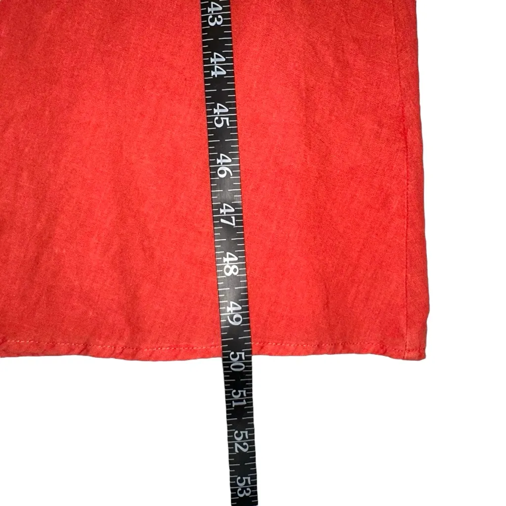 Young Fabulous & Broke High Tea Linen Blend Cut Out Puff Sleeve Midi Dress SMALL - Image 9