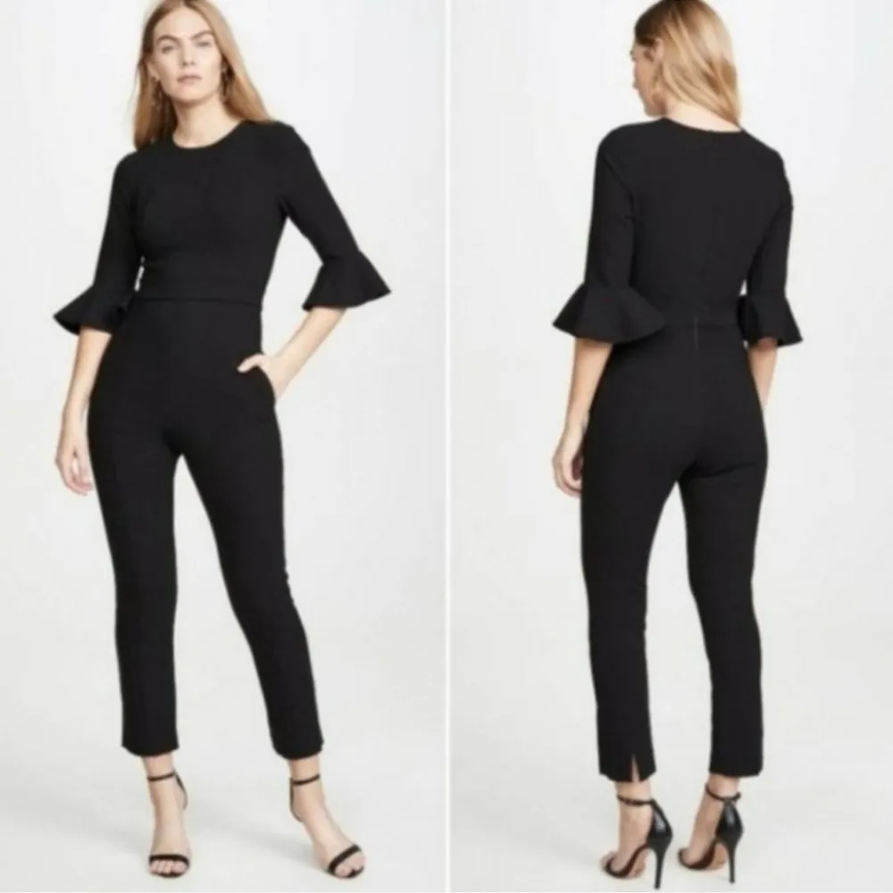 NWOT Black Halo Brooklyn bell sleeves Jumpsuit in Black Size 4 - Image 2