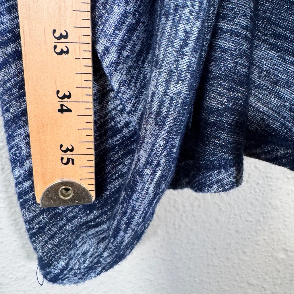 Logo Lori Goldstein Blue Open Front Cardigan Sweater Womens XL Duster Pockets - Image 6