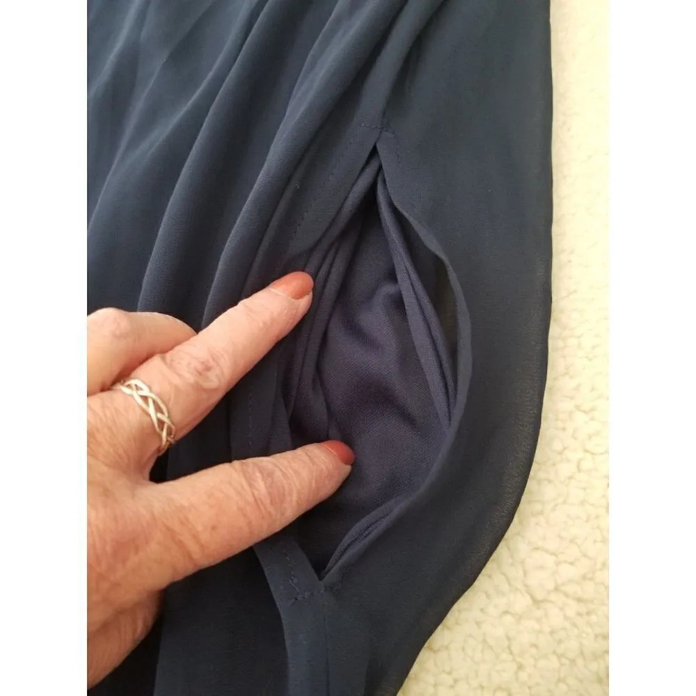 Birdy Grey Navy Blue GRACE Multi-Style Chiffon Gown Wedding Prom Formal Size M - Image 11