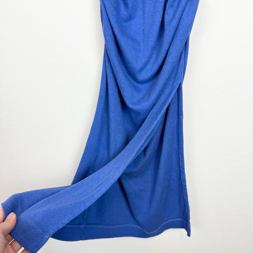 Michael Stars Wren Dress Blue Ribbed Bodycon‎ Sleeveless Midi Dress Size XS - Image 5