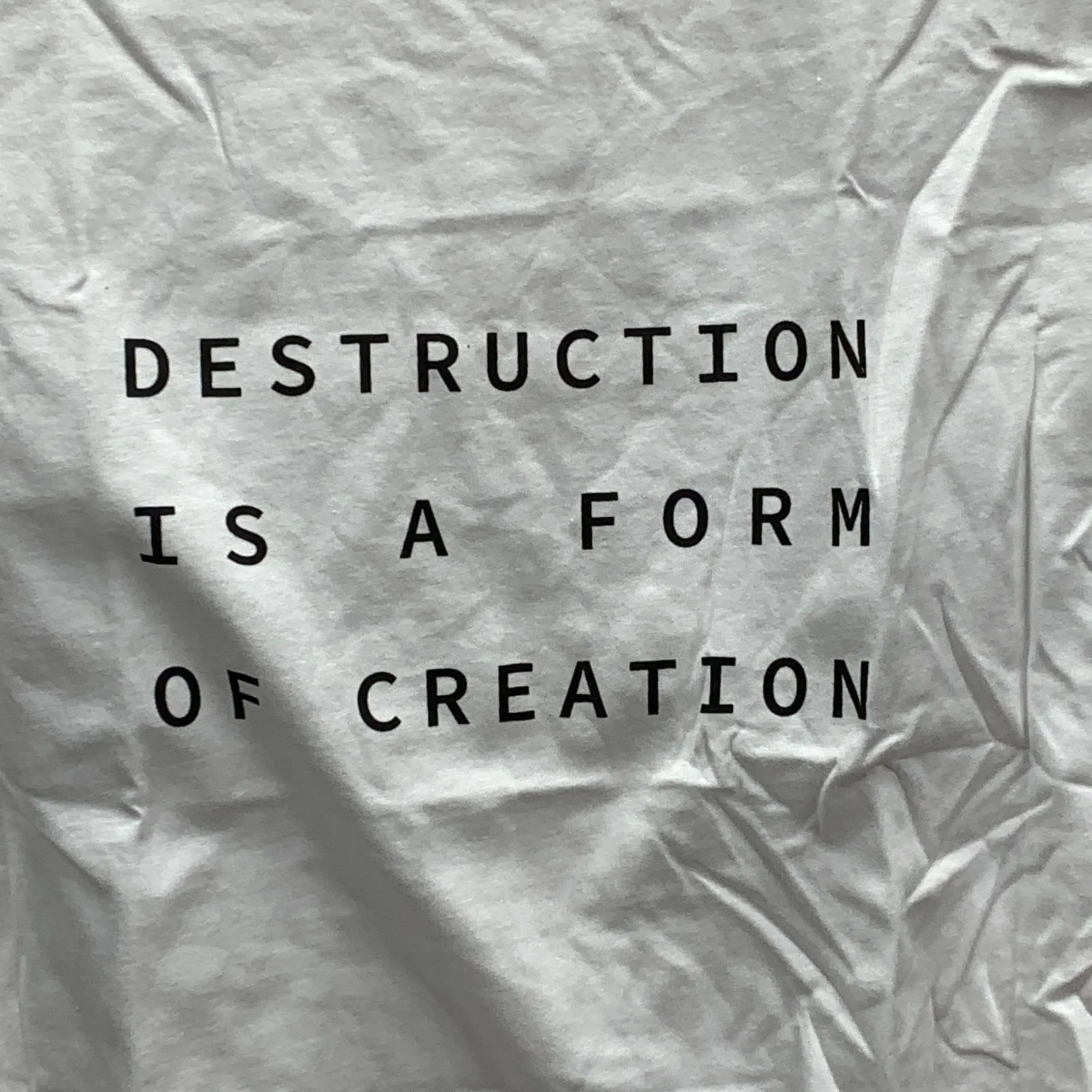 FOR DAYS Kintsugi Tee "Destruction is a Form of Creation" Size S Made in USA‎ White - Image 3