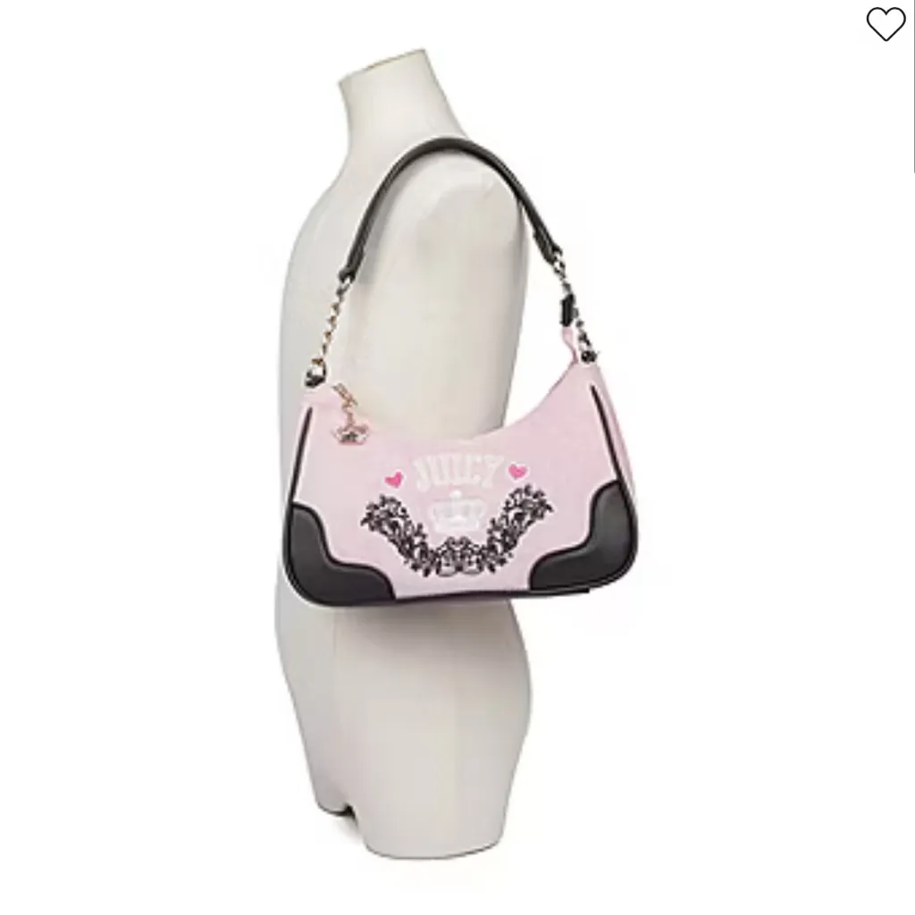 Juicy Couture Pink and Black Handbag - Image 2