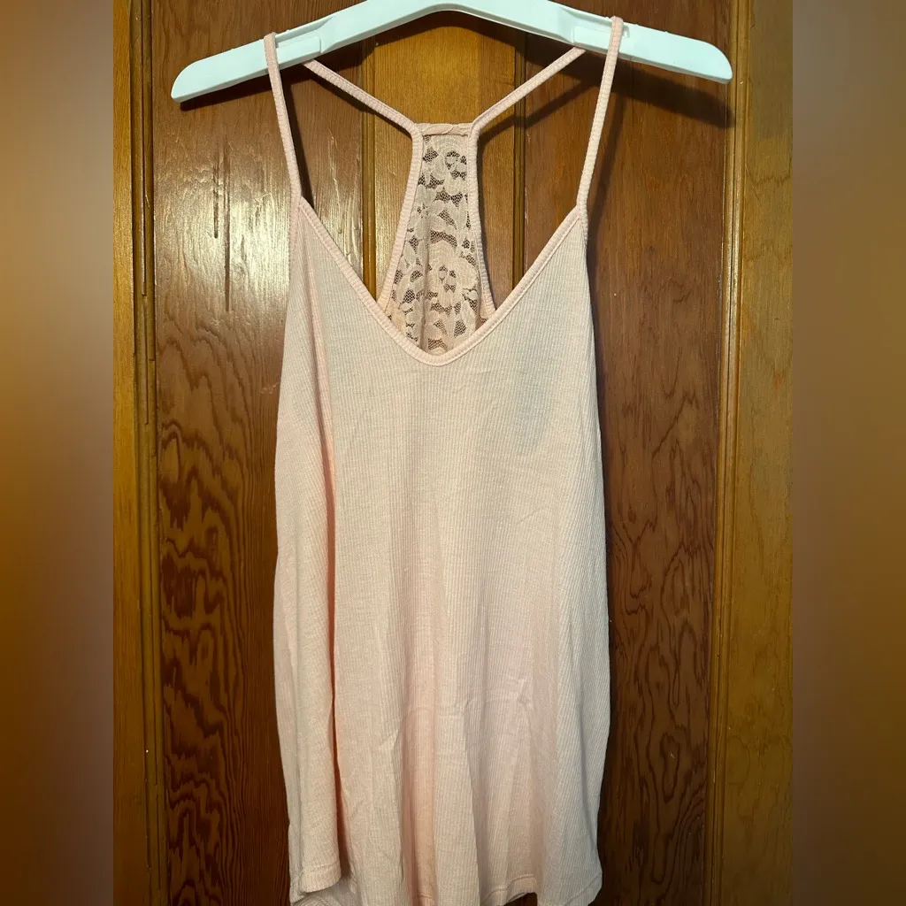 Aeropostale Blush Lace-Back Tank Top - Image 2