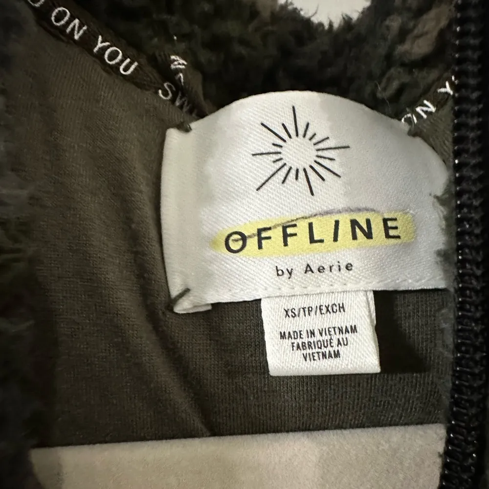 Offline Green Camo Sherpa Full Zip Hooded Jacket // Size XS - Image 7