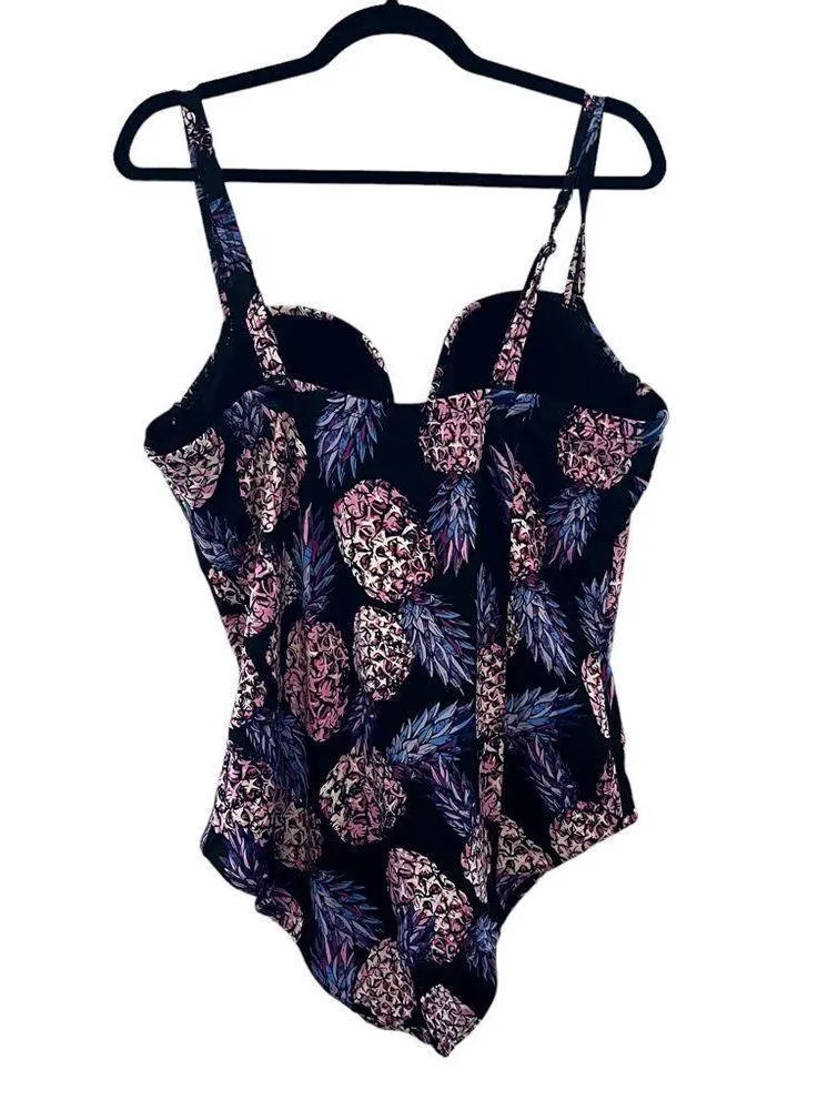 Torrid Slimming Pineapple Print One-Piece
Swimsuit - Size 2X - Image 6