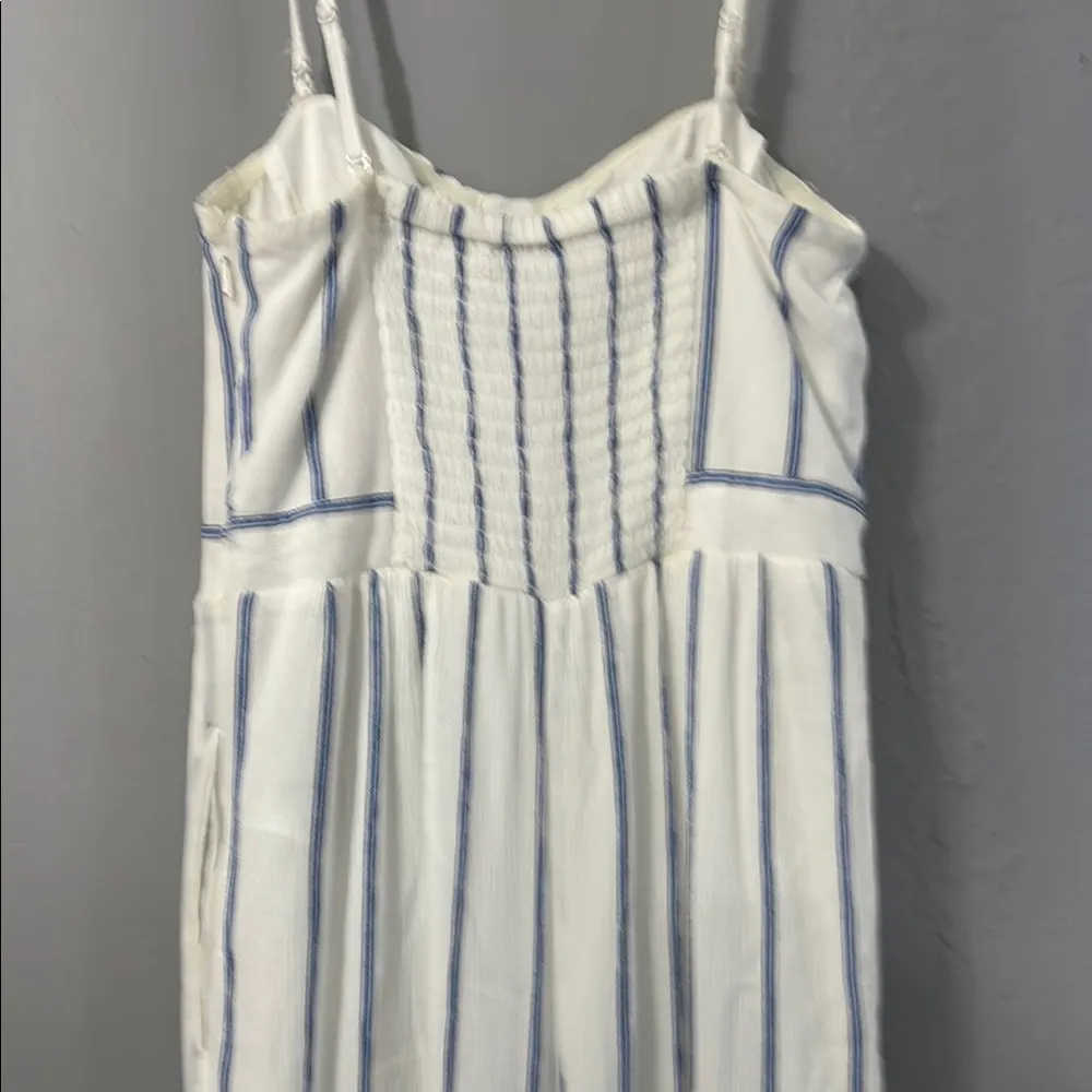 American Eagle  striped Cream Jumpsuit - Image 3