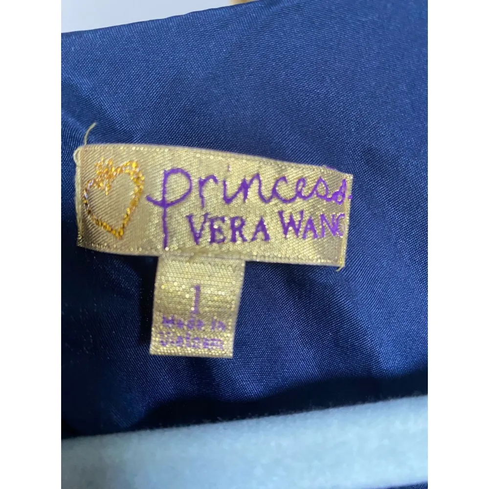 Princess Vera Wang Mini Dress Embroidered Wedding Summer Boho Navy Resort Vaca Blue Size L - Image 7