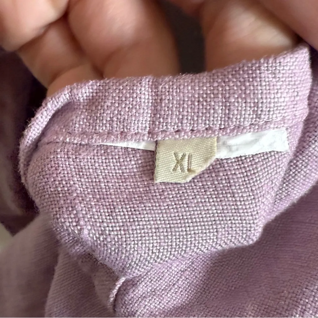 Massimo Alba Lilac Linen Double Breasted Blazer XL Pink - Image 5